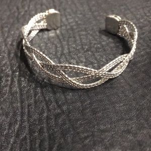 Silver cuff bracelet